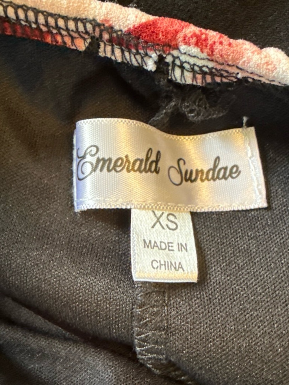 Floral Black Fit-and-Flare Dress with Lace Back - Picture 4 of 5